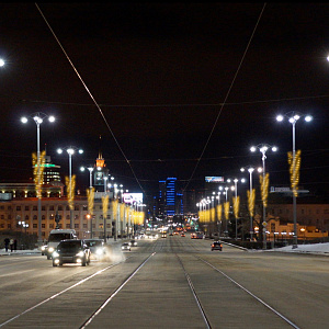 Праздничное архитектурно-художественное освещение улиц Екатеринбурга